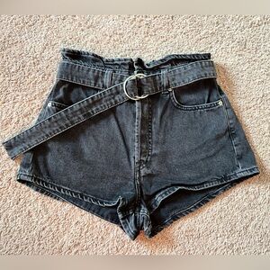 Black High-Waisted Denim Shorts | H&M
